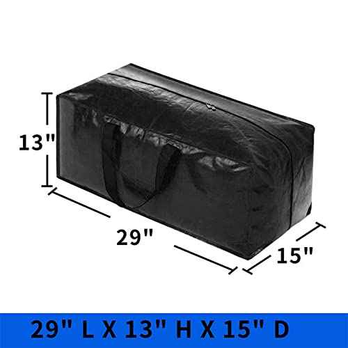 Surblue Moving Bags Heavy Duty Dorm Storage Moving Totes Extra Large Clothing Storage Packing Bags with Backpack Straps Strong Handles Zippers Replace Moving Storage Boxes for Moving Dorm Room Essentials, Pillows, Bedding, Blankets, Black£¬ Set of 2