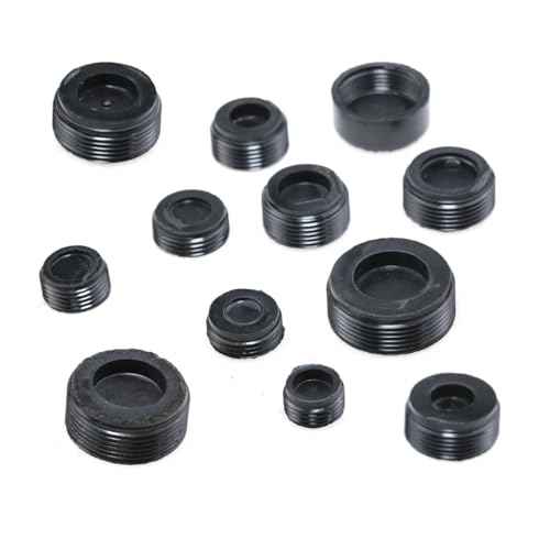 Carbon Brush Cover 48PCS 12 Sizes Black Plastic Carbon Brush Holder Caps Motor Brush Cover for Electric Hammer Grinding Machine Electric Saw Electric Mill etc