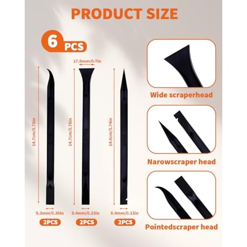 18 PCS Plastic Putty Knife, Includes 12 Plastic Putty Filler Knife and 6 Scrapers Tool, Flexible Putty-Scraper for Spackling, Repairing Drywall, Removing Wallpaper, Applying Mud or Plaster