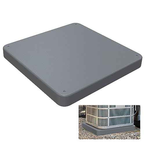 Equipment Pad for Air Conditioner Heat Pump Systems,24 x 24 x 2 inches,Outdoor Plastic Condenser Pad Ground Support Base for Condensing Units