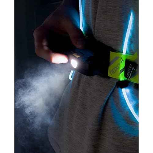 noxgear Tracer Add-On Chest Light - 500 Lumens, Rechargeable (USB-C), Weatherproof LED Running Light, Walking and Hiking - Bright Flood Beam - Comfortable - Dual-Modes