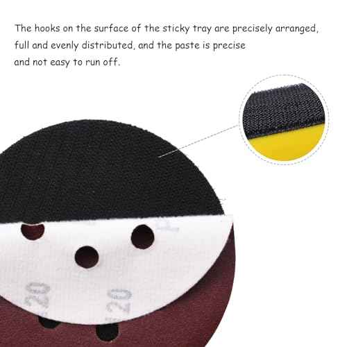 1Pcs 5in Hook and Loop Flexible Backing Pad, 5" Sanding Back Pad 5/16" 24 Thread for Air Orbital Sander and Pneumatic Polisher
