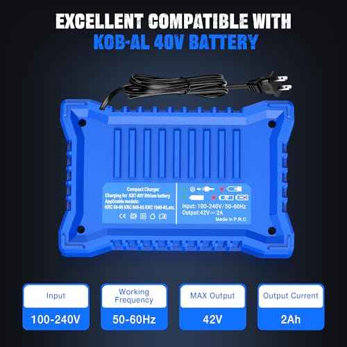 Replacement for Kobalt 40V Battery Charger, OGJUNX Rapid Charger Applicable to for Kobalt 40V Max Battery KB440-03 KB540C-06 KB540-06 KB2540C-06 KB640-03 KB240-06 KB640-06 KB245-06