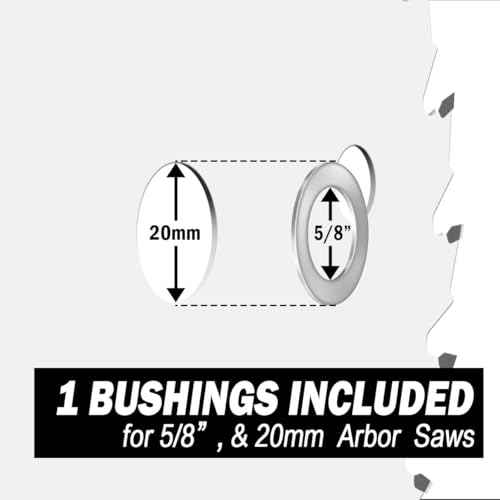 6-1/2'' 24 Teeth Circular Saw Blade for Wood Cutting - 2-Piece Set, Ideal for Plywood, Hardwood, OSB, and More