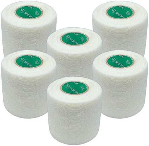Shield Cleat Spatting Tape | Stretch Athletic Tape, Ankle Tape, Tear by Hand, Made in USA, Thin, Flexible, Elastic Sports, Spatting, Football, 6 Pack