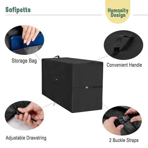 Engine Driven Welder Cover compatible with Miller Welder 230/265/325/225, 600D Heavy Duty Waterproof Welder Machine Cover with Storage Bag, Welder Covers with Handles & Buckles, Black