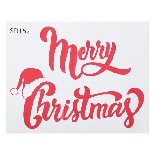 ULTNICE Merry Christmas Wall Sticker, Peel and Stick Christmas Tree Wall Decal Removable Snowflake Wallpaper for Christmas Party Supplies