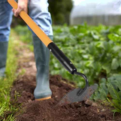Garden Hoe Tool .for Weeding with Long Fiberglass Handle 57 Inches£¬Heavy Duty Hoe Garden Tool,