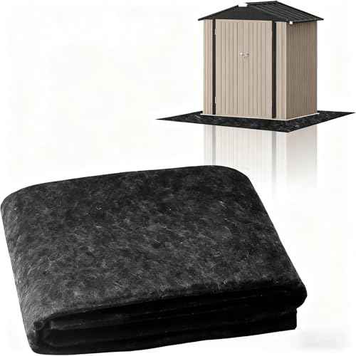 Qivine Outdoor Storage Shed Mat 6¡¿4 Ft, Waterproof Carport Flooring Mats, Anti-Slip Patio Furniture Carport Pad with Thickened Soft for Dust, Oil, Protection, Storage Building