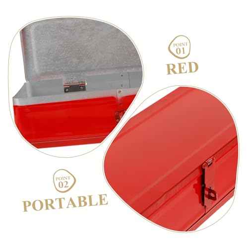 DOITOOL Thickened Metal Tool Box Large Capacity Portable Steel Toolbox Organizer Heavy Duty Storage Case for Home Car Mechanic Tools
