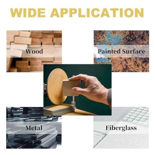 100PCS 6 inch PSA Sanding Discs 80 Grit Self Adhesive Sticky-Back Sandpaper for DA Sander Orbital Sander Aluminum Oxide Sanding Disc Roll for Woodworking Metal Finishing
