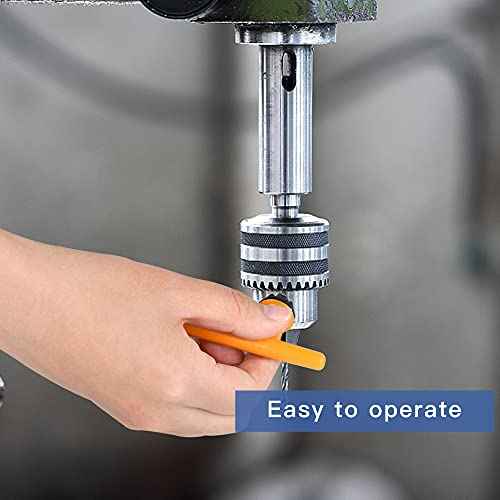 5 Sizes Drill Chuck Key Wrench, High Hardness Carbon Steel Replacement Drill Press Chuck Key for Drill Clamping Tool (Chuck Diameter: 1/4" / 3/8" / 1/2" / 5/8" 3/4")