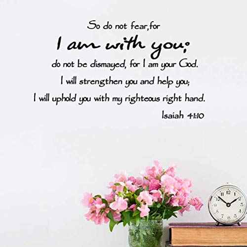 Amosfun Bible Verse Wall Sticker 41 10 Inspirational Removable PVC Decal for Living Room Home Decor Easy Peel and Stick Waterproof