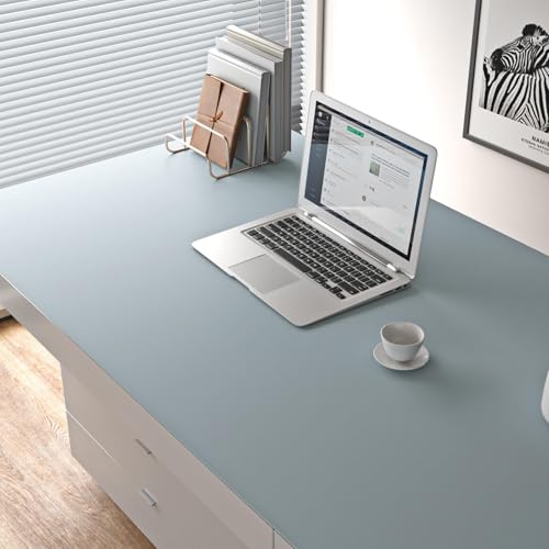 Livelynine Light Blue Wallpaper Peel and Stick Dusty Blue Contact Paper for Cabinets Walls Solid Color Wall Paper for Bedroom Self Adhesive Slate Blue Vinyl Wrap Kitchen Cabinet Covers 15.8x78.8