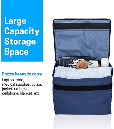 SWISSELITE Wheelchair Bag,Wheelchair Backpack Bag,Wheel Chair Storage Tote Accessory-Large Capacity with Reflective Stripe for Walker Rollator Wheelchair Transport Chair