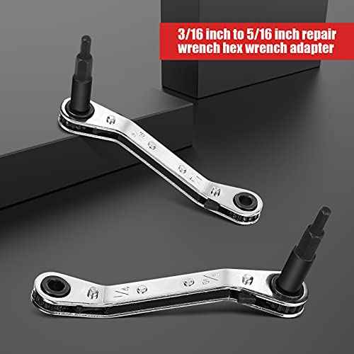 Chumia 2 Pieces HVAC Service Wrench 3/16 to 5/16 Repair Hex Key Adapter HVAC Service Tools Air Conditioning Wrench Tools for Valve Opener Air Conditioning Equipment Repair