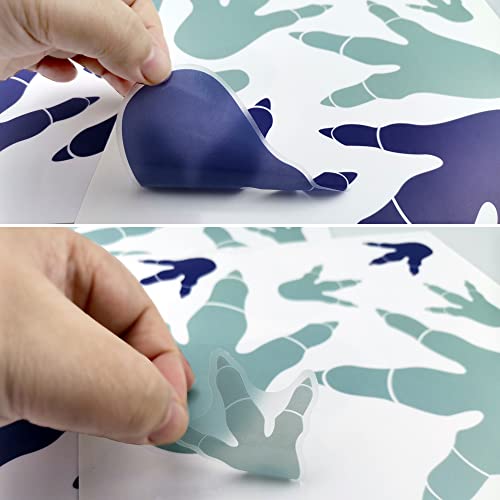 45 PCS Dinosaur Footprint Stickers Wall Decals Dinosaur Feet Floor Vinyl Decals for Bedroom Nursery School Dance Studio Decoration
