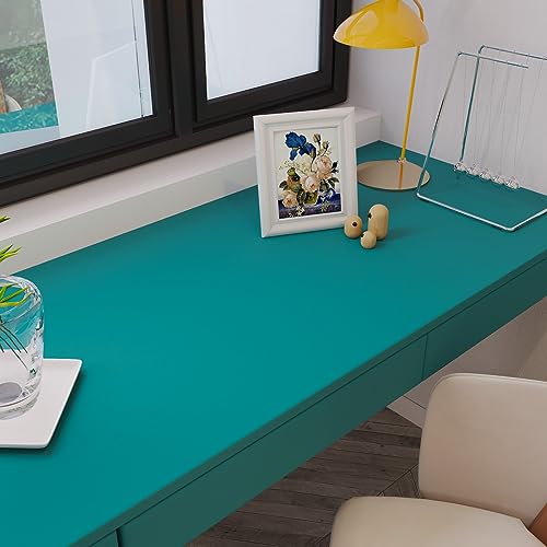Livelynine Teal Wallpaper Peel and Stick Teal Contact Paper for Cabinets Desk Removable Green Blue Wallpaper Stick on Wall Paper Roll for Bedroom Adults Kids Room Girls Boys Dorm 15.8x78.8 Turquoise