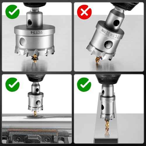 16PCS Hole Saw Kit for Hard Metal,Upgrade Heavy Duty Carbide,12 Sizes Including 5/8" to 2-1/4¡±,Tungsten Carbide Tipped Hole Cutter Set£¬Suitable for Hard Metal, Stainless Steel, Wood, Iron