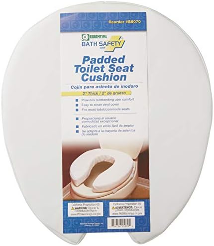 Essential Medical Supply Padded Toilet Riser, Plastic, 2" (Pack of 2)
