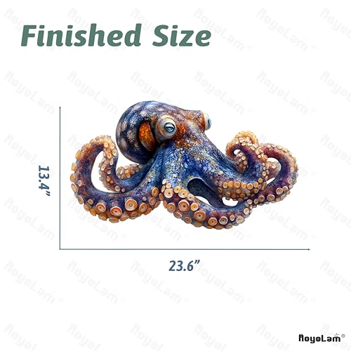 Octopus Wall Decals Removable Sea Animal Vinyl Stickers for Nursery Living Room and Kids Playroom Realistic Style Decor Peel and Stick Wall Art