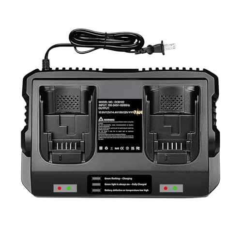Plus Fast 7ah DCB102 20V 60V MAX Battery Charger Multi Replacement for Dewalt Battery Charger DCB102 DCB101 DCB105 DCB112 DCB107 DCB104 DCB118, 2 Port Rapid Charger Compatible with DCB205 DCB606