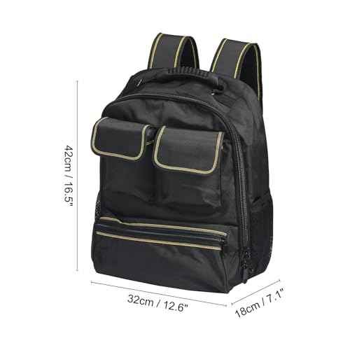 HARFINGTON Tool Backpack Tools Organizer Multipurpose Multifunction Pockets ToolBag for Men Women with Adjustable Shoulder Strap