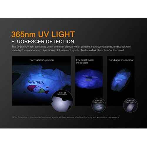 Fenix LD02 V2.0 70 lumen neutral white/UV pen-type LED flashlight bundle with AAA EdisonBright battery