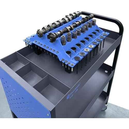 ZKTOOL Engine Cylinder Head Organizer Valves Tool,Engine Organizer Parts Tray,Valvetrain Organizer Trays,Engine Cylinder Head Tray Organiser,Store Car Cylinder Head Parts (Valves, Springs, Camshafts)