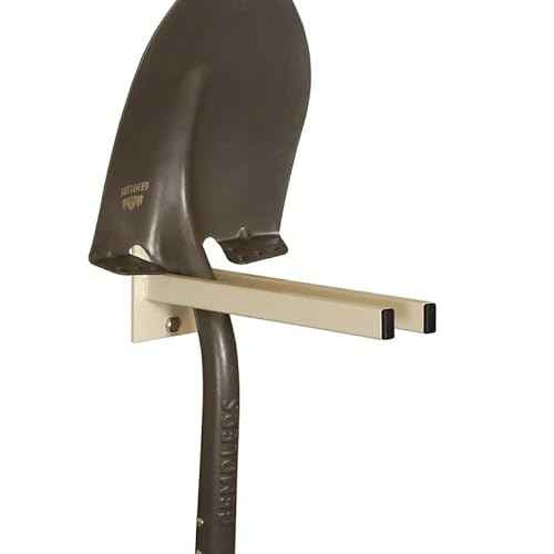 Gempler's Original Tool Rack for Shovels, Spades, Rakes, and Brooms, Steel, 12 in L x 1-1/2 in W x 4-1/2 in H (Black)