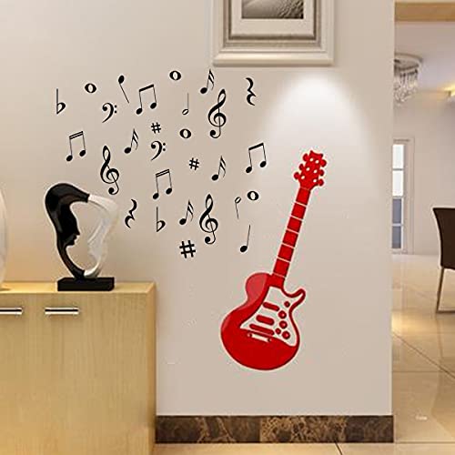 Music Wall Stickers&Murals Musical Note Wall Decals PVC Material Decals for Classroom Recording Studio Decoration Home Decor£¨Black£©