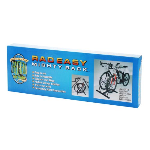 Bike Rack ? Dual Bicycle Stand for Mountain, Road, or Kid¡¯s Bikes ? Indoor or Outdoor Steel Bicycle Storage ? Tire Rack for Truck by RAD Cycle
