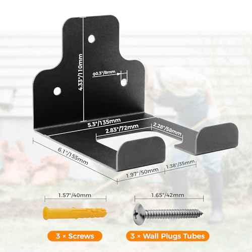 Garage Organizer, Garden Power Tool Hanger, Trimmer Rack, Weed Whackers Holder Wall Mounted, for Grass Trimmer, Hedge Trimmer, Garage Trimmer, Garden Tools (2 Pack)