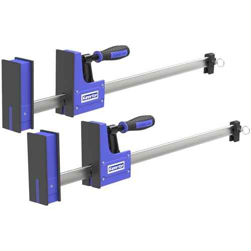 24-Inch Parallel Clamps, Heavy Duty Bar Clamps for Woodworking, 4" Throat Depth w/ 1600LB Force 2-Pack