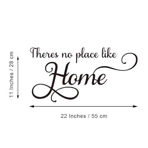 There's no Place Like Home Vinyl Wall Decal Family Love Quotes Wall Sticker for Home Decor