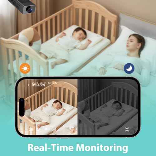 Hidden Camera, Nanny Cam for Home - Mini Nanny Camera with Free Cloud, Instant 3s Quick Setup with HD Dual-Screen Preview, Motion Detection, Works Online & Offline for Baby, Pet Monitoring