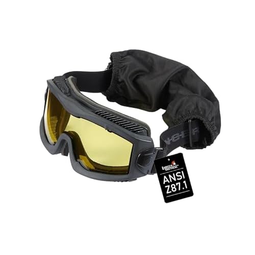 Lancer Tactical AERO Airsoft Tactical Safety Goggles ANSI Z87.1-Anti-Fog Glasses, 3mm Dual Pane Lens for Hunting, Paintball