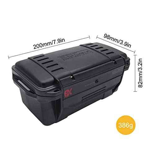 SEIWEI Outdoor Sealed Waterproof Safety Case Plastic Tool Dry Storage Box For Electronic Equipment Camping Outdoor Tool - Professional Waterproof Box(C), Black (MMZ-HA5272C-RT)