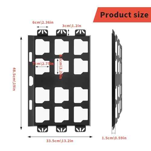 Black Packout Mounting Plate for Heavy-Duty Milwaukee Packout Wall Mount with 6 Screws & Nuts for Garage, Workshop & Truck Compatible with Milwaukee Packout Accessories & Organizers(1 Pack£©