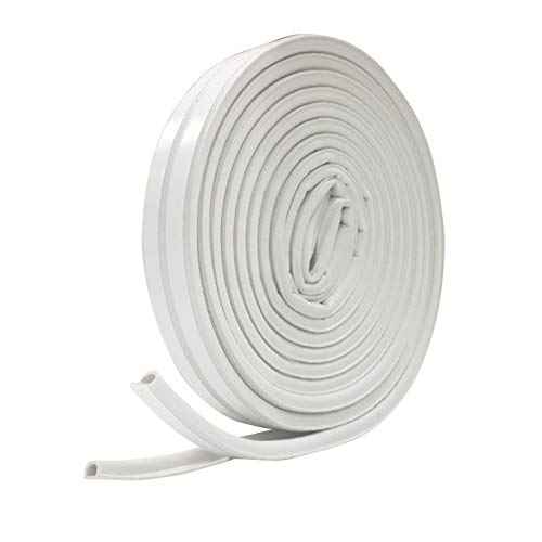 Frost King EPDM Rubber Self-Stick Weatherseal Tape, P-Section, 3/8" W, 7/32" T, 17 ft L, White
