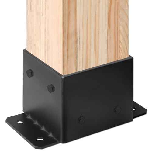 Heavy Duty Steel 8x8 Post Base, Fence Base, Anchor Deck Supports Porch Pergola Post Holders, Inner Size 7-1/2", Thickness 5/32"(8 Gauge)