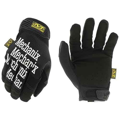 Mechanix Wear Original Women's Work Gloves - Durable Faux Leather - Breathable Multi-Purpose Women's Gloves - Machine Washable - Touchscreen Compatible - Small - Black