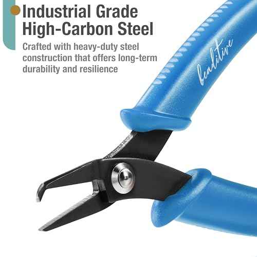 Beaditive Split Ring Pliers | Jewelry Making, Beading, Crafting | High-Carbon Steel | 5-Inch (Lake Blue)