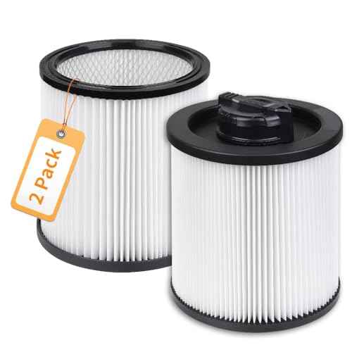 DXVC6910 Cartridge Filter Replacement for DEWALT Wet Dry Vacuum Cleaners 6-16 Gallon, Compatible with Dewalt DXV06P DXV09P DXV10P DXV10PL DXV10SA DXV12P DXV14P DXV16P, 2 Pack