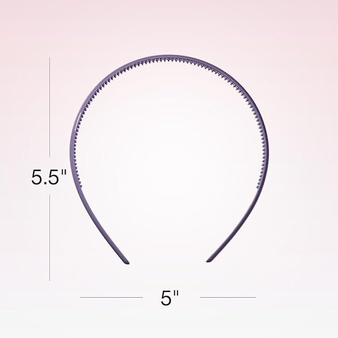 CONAIR Scunci Effortless Beauty Skinny headband -plastic Headbands for Women - hair accessories for women - trendy girl gifts - Assorted Pastel - 4 Count