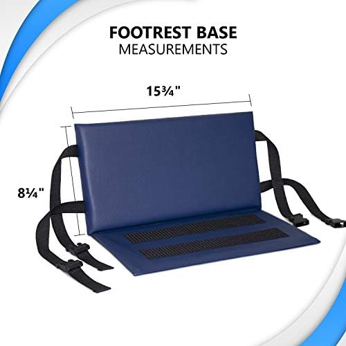 NYOrtho Wheelchair Foot-Rest Extender Elevating Pad - Leg Cushion Protector + Carrying Bag | Secures Easily with Quick-Release Strap Seat Widths 16" - 20" + Carrying Bag, 2" Foot Platform