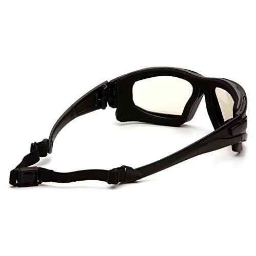 PYRAMEX I-Force Sporty Dual Pane Anti-Fog Goggle, Black Frame/Clear Anti-Fog Lens