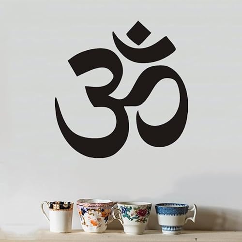 AUM Om Symbol Hinduism Spiritual Wall Car Decal Sticker Removable Vinyl Wall Sticker Home Decoration D447 (S 15x15inch, Black)