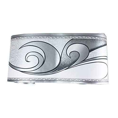 REDODECO Elegant Silver Grey Molding Wallpaper Border Peel Stick Home Ceiling Decorative Border for Bathroom Living Room Kitchen 4inch by 32.8ft