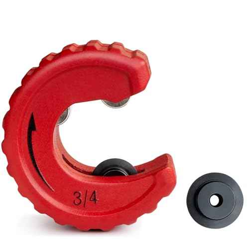 3/4" Tube Cutter Copper Pipe Slice Zinc Alloy Body with 1 Replacement Cutting Wheel